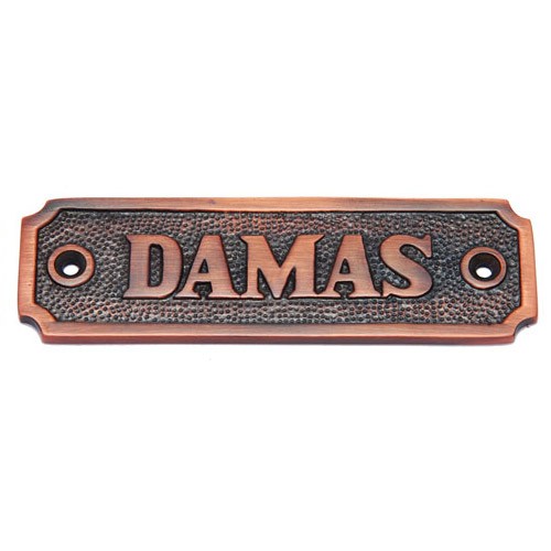 Damas Brass Door Sign 